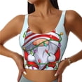 thumbnail image 2 of Lsque Funny Christmas Gnome Printed Women'S Sports Bra, Compression, Moisture Wicking, High-Impact Sports Bra For Women,Supportive sports bra-Small, 2 of 9