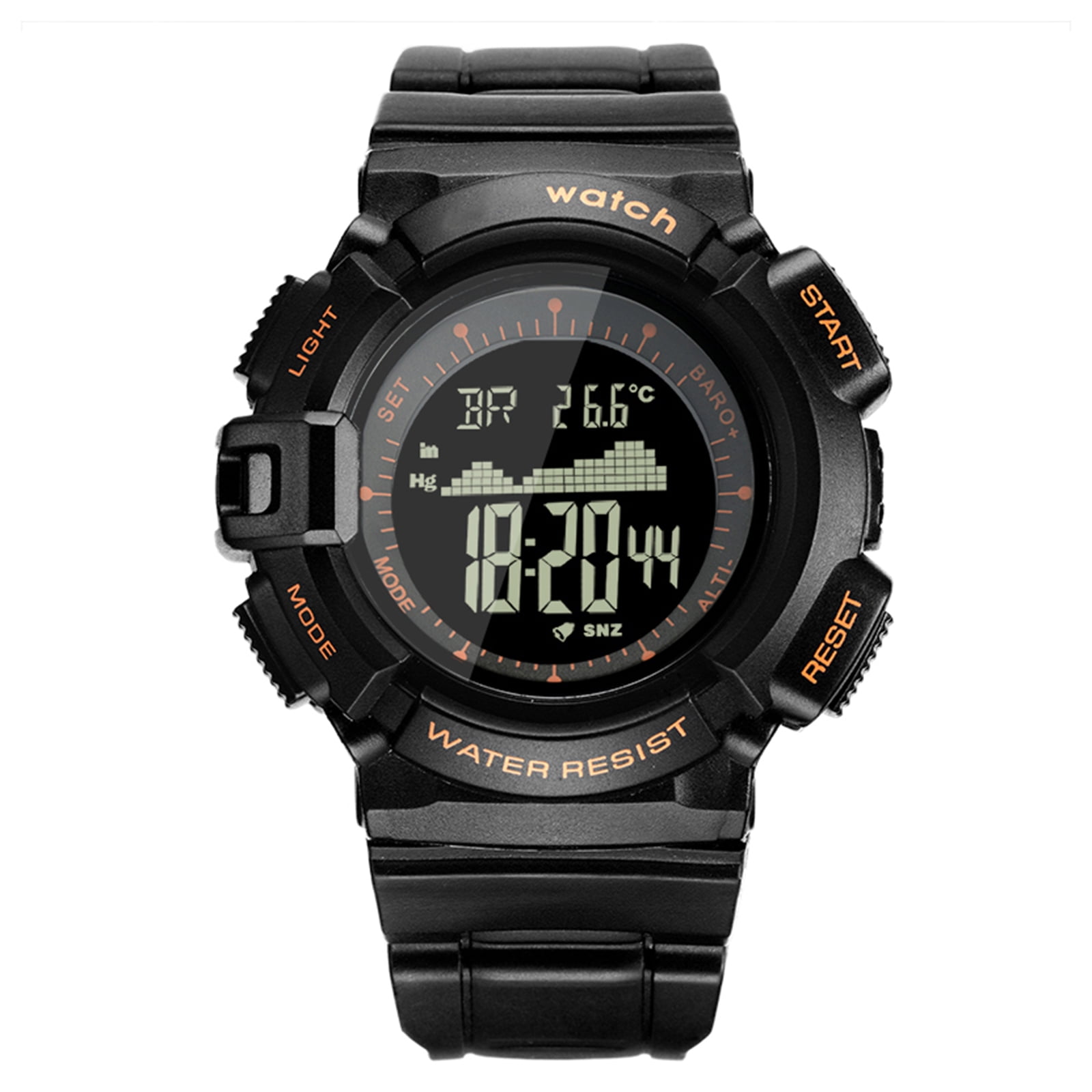 CAROOTU Men's Multi-functional Luminous Digital Watch Waterproof Wristwatch Outdoor