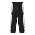 thumbnail image 3 of Men's Casual Patchwork Sweatpants Comfortable Drawstring Sportswear Trousers With Multiple Pockets For Everyday Wear, 3 of 7