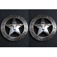 thumbnail image 3 of Set Of 2 Western Screw Back Concho 1.5 Inch Silver Longhorn Star Saddle, 3 of 4