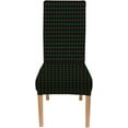Red Green Plaid Chair Covers for Dining Room Set of 6,Christmas and New