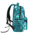 thumbnail image 3 of Zufioo Square Glass Mosaic Print Casual Student Backpack, Adjustable Shoulder Straps Multi-Function Multi-Pocket Sports Bag Travel Backpack, Unisex-One Size, 3 of 5