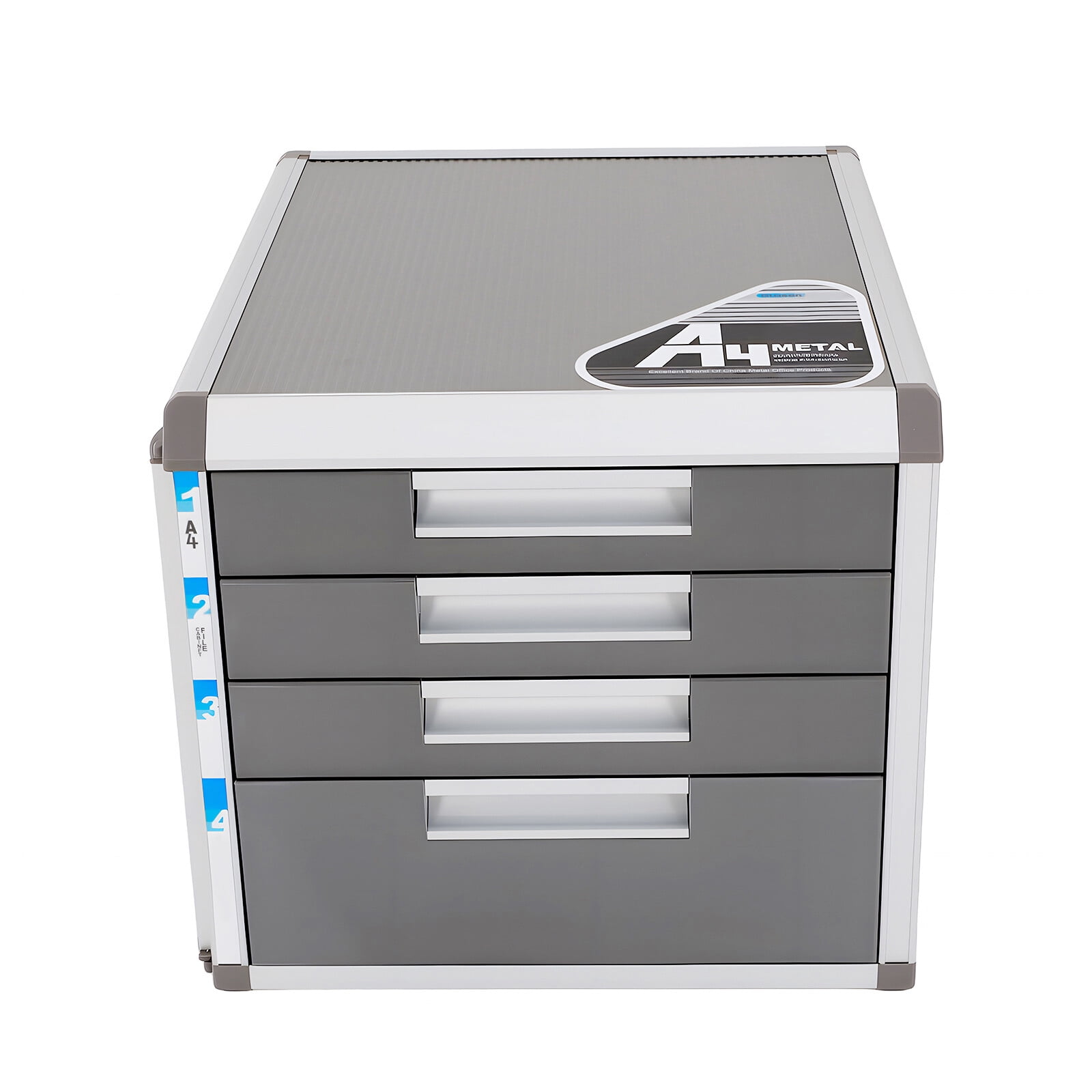 4 Drawers File Cabinet Lateral Storage Office Storage  Filing Cabinet Desktop for Office Supplies
