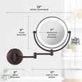 thumbnail image 6 of Zadro LED Wall Mounted Makeup Mirror w/ Magnification & Extendable Arm, 6 of 9