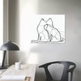 thumbnail image 4 of Nawypu  Concise Linear Cat Wall Art, Lovely Cat Wall Decoration, For Living Room, Bedroom, Dinner Room (Cats), 4 of 6