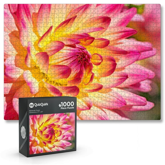 JigFun 1000 Piece Puzzle, Flower Jigsaw Puzzle for Adults/Teens (Puzzle Saver Kit Included)