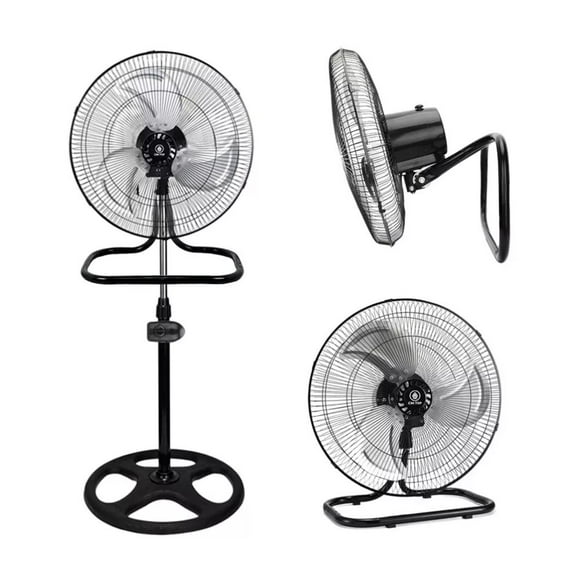 Ventilador 3 en 1 Pedestal, Piso y Pared 3 Velocidades Aspas Metálicas-VEN26-Ideal Para Casa y Oficina CM-TOP
