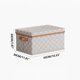 thumbnail image 4 of Caja de almacenamiento de tela no tejida con estampado de cuadros y tapa para ropa, juguetes y organización del hogar. Organizador plegable para dormitorio y armario. Aestivo | C | AESTIVO, 4 of 6