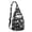 Black-70, variant on Astronomical Sling Backpack - Ethereal Constellation & Eclipse Print, Water-Resistant Anti-Theft Bag for Alternative Travel