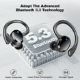 thumbnail image 5 of ETEPEHI Wireless Earbuds - Bluetooth Headphones 5.3 Stereo over Ear Buds with Earhooks, ENC Noise Cancelling Mic, IP7 Waterproof Earphone for Workout/Running, Black, 5 of 9