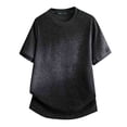 thumbnail image 5 of JTSRKL Mens Embroidered Jacquard T-shirts Patchwork Casual Loose Sporty Short Sleeve Crew Neck Tees Comfy Relaxed Daily Versatile Tops, 5 of 5