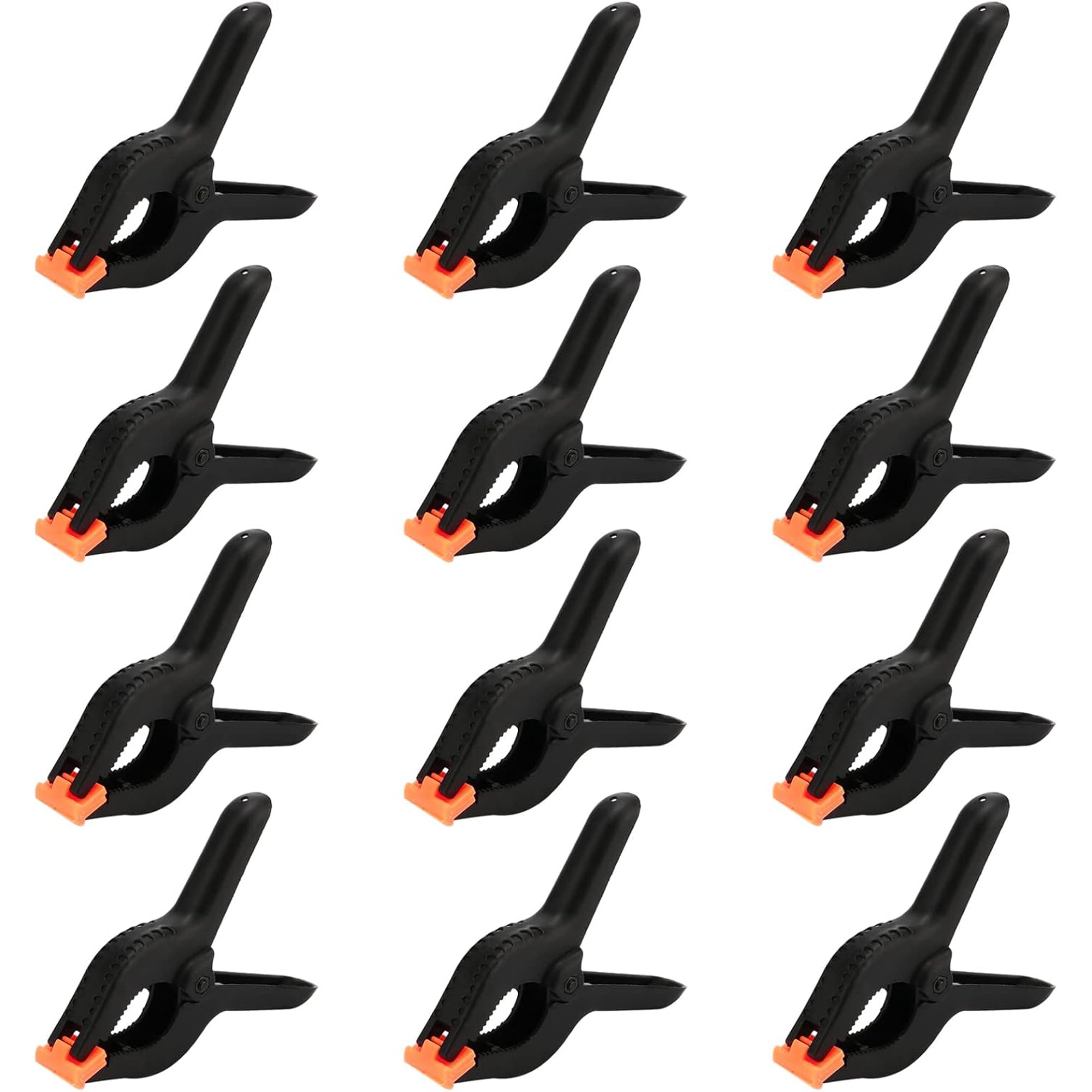 AIJIA Heavy Duty Plastic Spring Clamps 3IN Non-Slip Woodworking Clip for Crafts DIY Projects & Wood Fixing