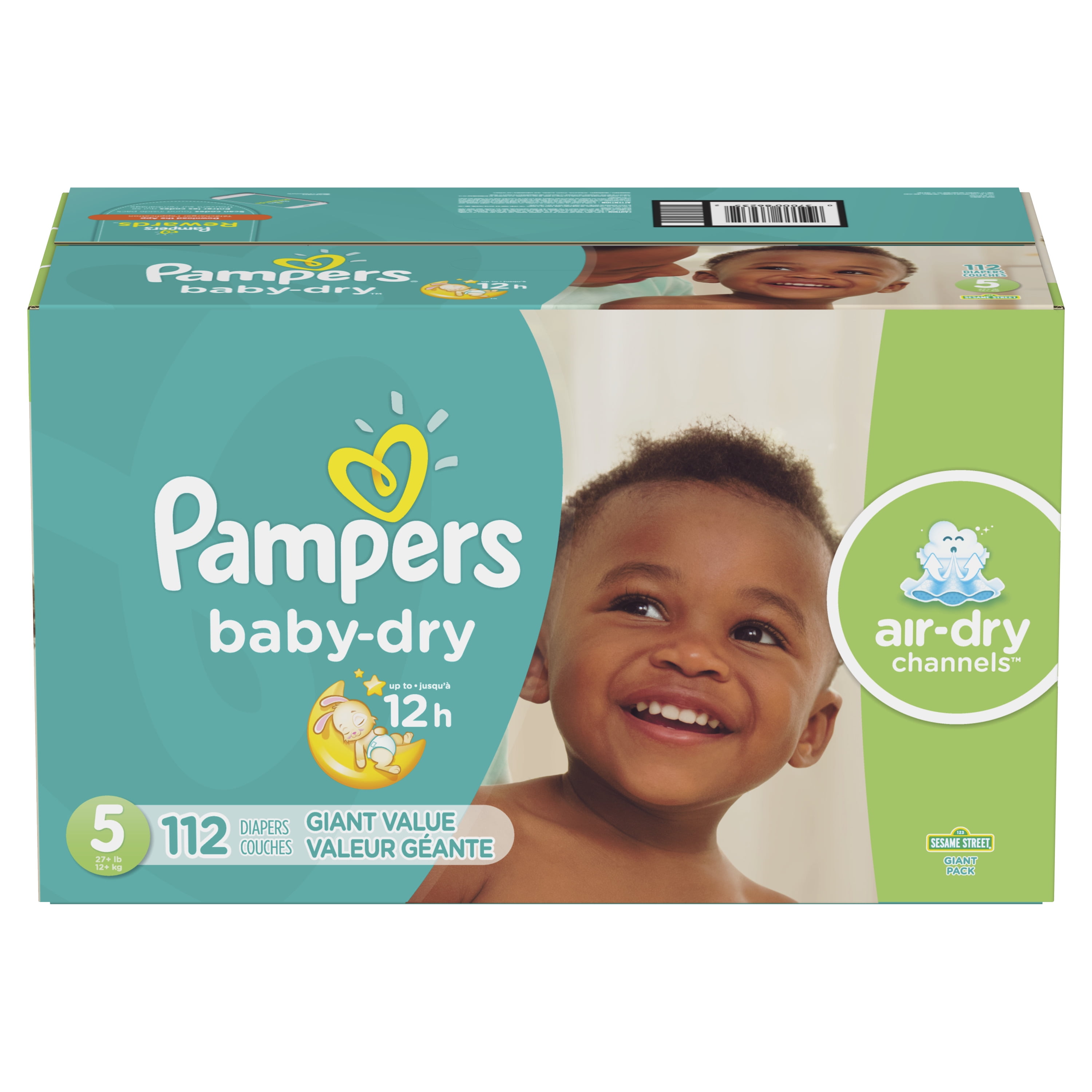 heel rand Aktentas Pampers Baby-Dry Diapers Size 5 112 Count - Walmart.com