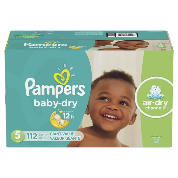 Pampers BabyDry Diapers Size 5 112 Count