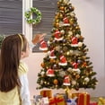 thumbnail image 5 of 2024 Feliz Navidad 26 letras acrílico plano mixto personalizado sombrero rojo árbol de Navidad percha colgante ventana regalo de vacaciones de Año Nuevo, 5 of 5