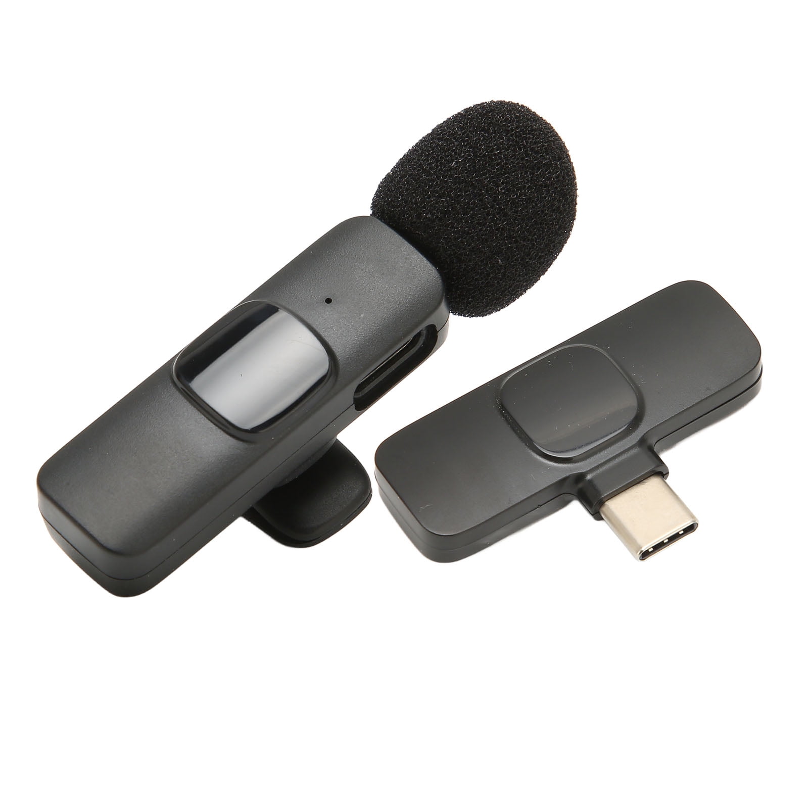 USB C Wireless Lavalier Microphone, Lapel Plug Play Microphone K8 Adaptive Frequency Hopping