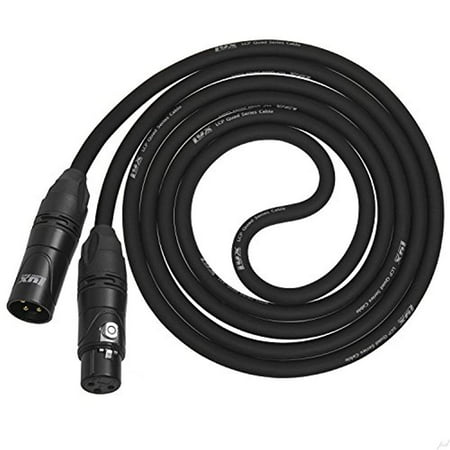 LyxPro Quad Series 6 ft XLR 4-Conductor Star Quad Balanced Microphone Cable for High End Quality and Sound Clarity, Extreme Low Noise,
