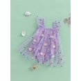 thumbnail image 5 of BemeyourBBs Baby Girl Star Seashell Bodysuit Glitter Fly Sleeve Tulle Romper Dress, 5 of 9