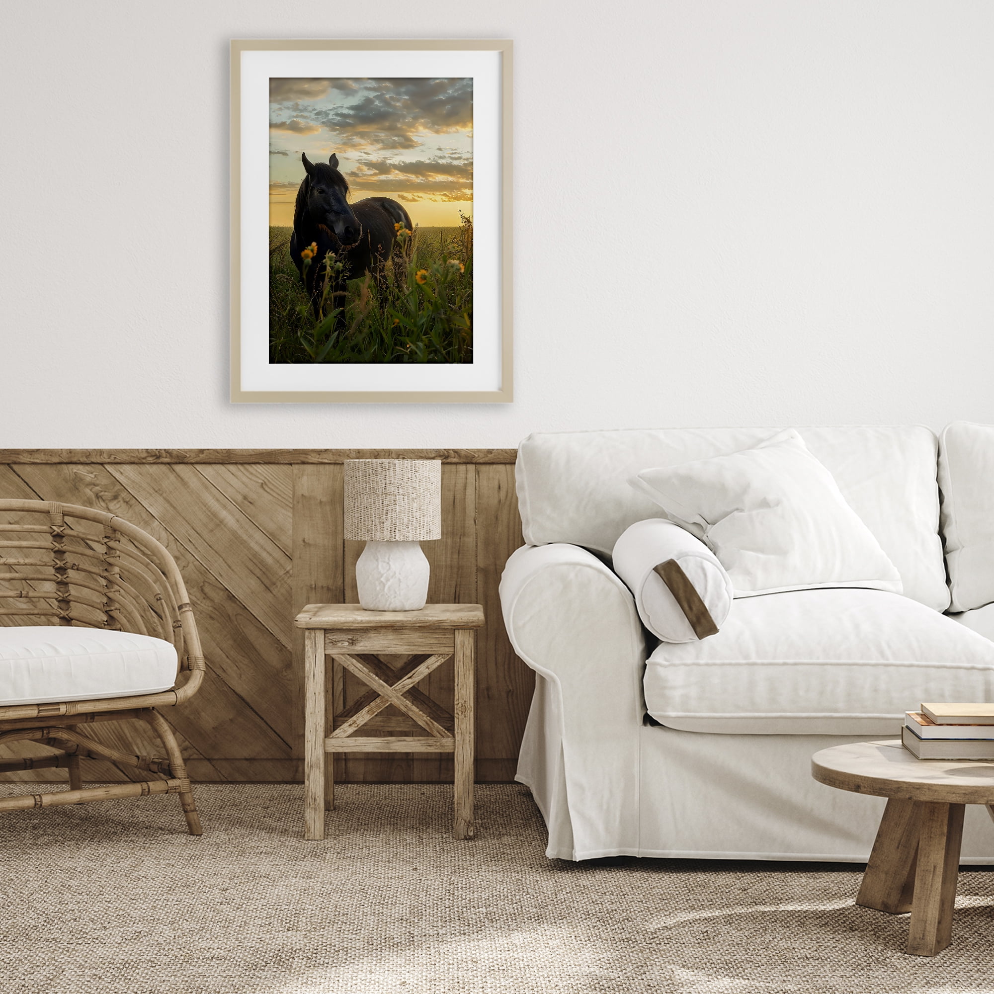 Stupell Industries Standing In Field Of Flowers Birch Framed Print Under Glass, design by Creative Studio