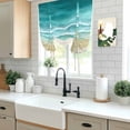 thumbnail image 5 of Turquoise Summer Beach Coastal Balloon Curtains 63 Inch Length for Living Room/Bedroom, Nautical Beige Seaside Rod Pocket Privacy Door Curtains Decorative Tie Up Shade for Window 52"x63", 5 of 8