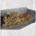 thumbnail image 6 of Africa Soft Flannel Fleece Throw Blanket, Tiger in the Bushes Camouflage Carnivore Predator Feline Safari Animal Art, Cozy Plush for Indoor and Outdoor Use, 70" x 90", Peach Orange, by Ambesonne, 6 of 6