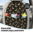 thumbnail image 3 of Kdxio Elegant Gold Moose Print 2 Pack Car Kick Mat Seat Cover Back Protector Mat with Pockets for Organizer Backseat Protector and Storage Anti Kick Pad for Vehicles, 3 of 6