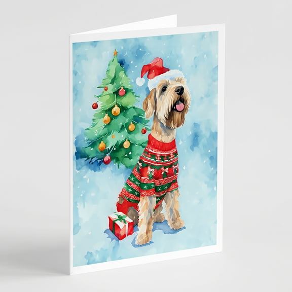 Wheaten Terrier Christmas Greeting Cards Pack of 8 7 in x 5 in