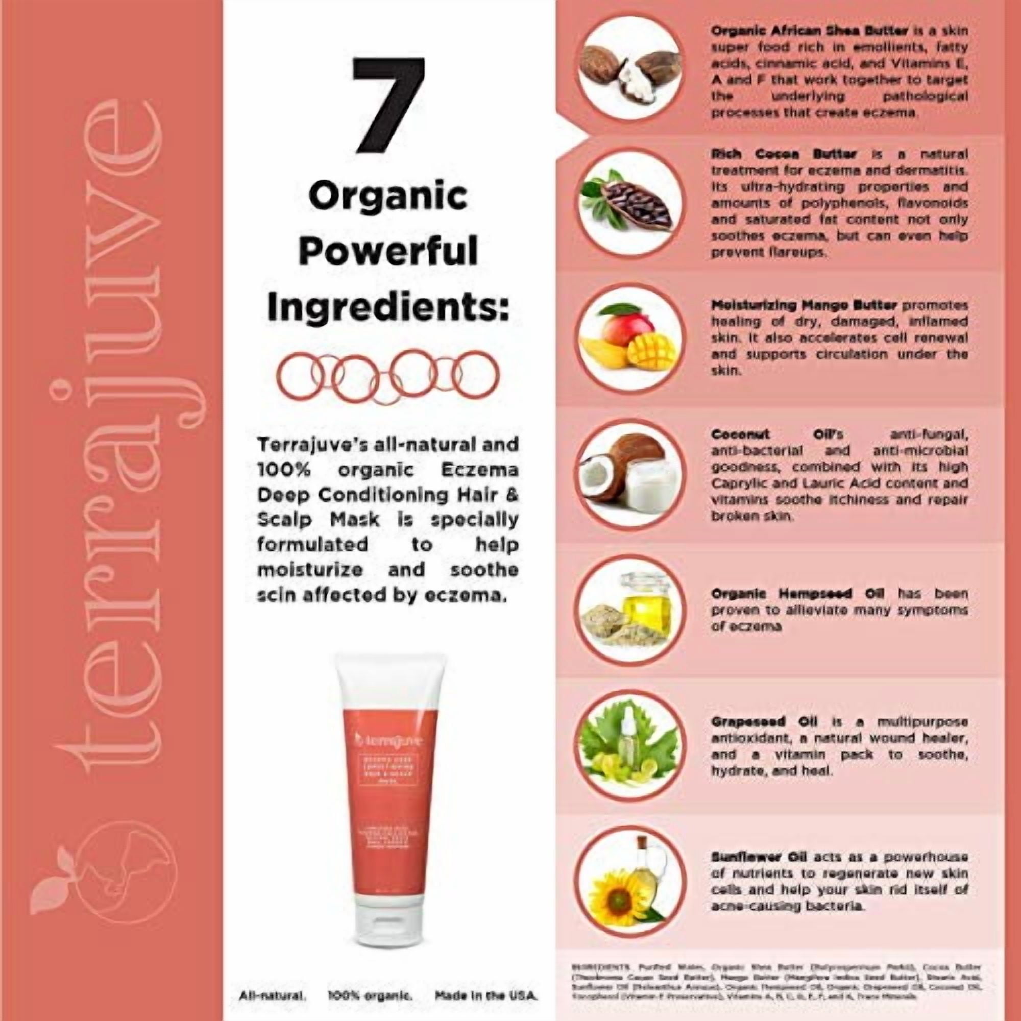Terrajuve - Eczema Hair and Scalp Mask Organic Natural Made USA