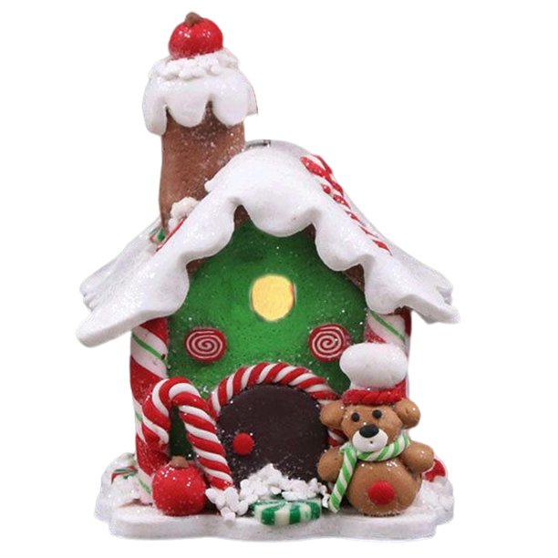 Mini colgante de Navidad BLESIY LED luz casa Micro paisaje invierno regalo Estilo B