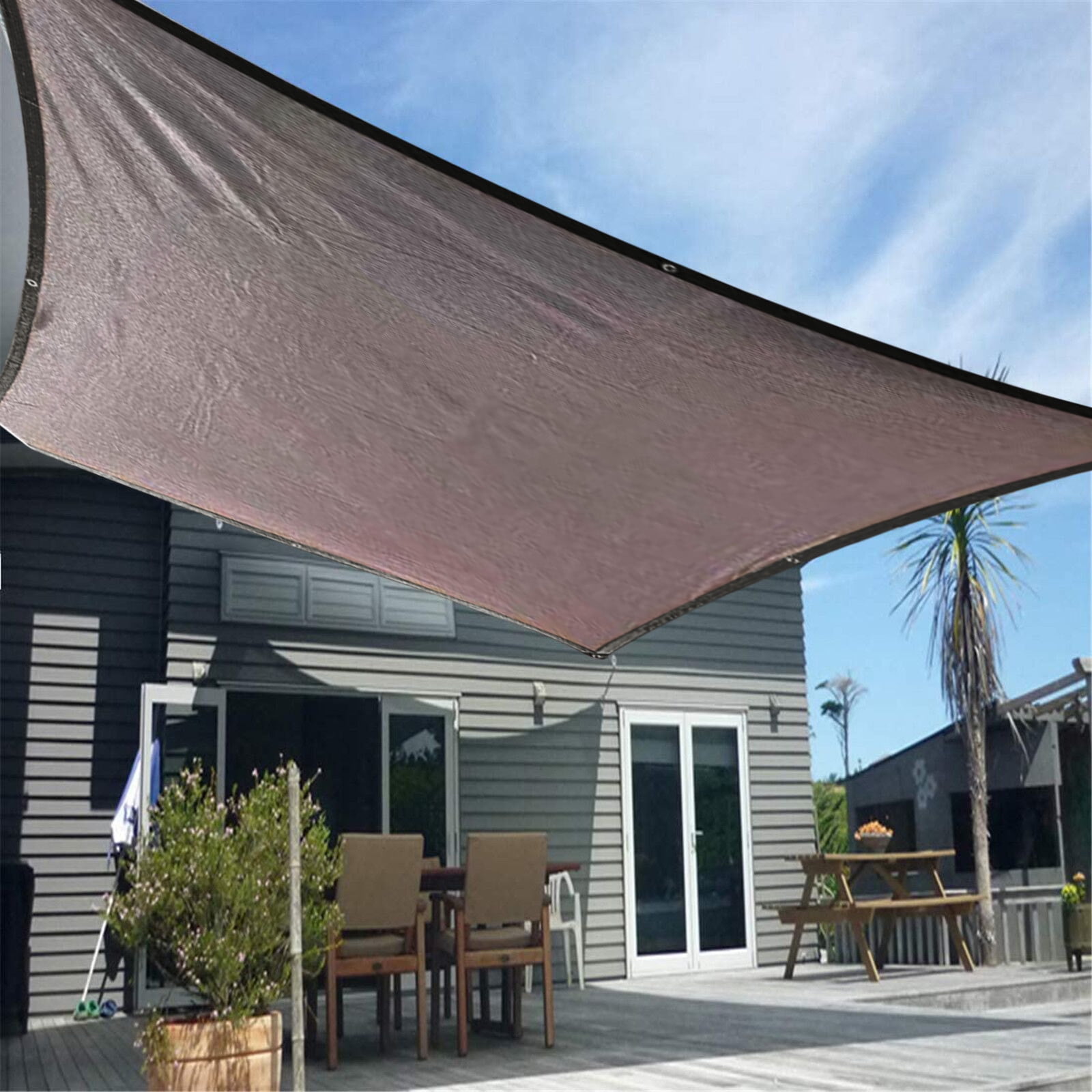 Summer Savings Clearance! Boovnll Sun Shades Outdoor Patio, 6.6x13.2Ft Rectangle Sand UV Block Sunshade Mesh Insulation Permeable Heavy Duty Shade Cloth for Outdoor Patio Yard Garden, Sun Shade
