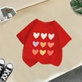 thumbnail image 2 of Shirts For Girls 5T Kid Girls Cute Print Graphic Round Neck Short Sleeve Tee Summer Casual T Shirt Tops Z2-Red, 110, 2 of 4