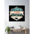 thumbnail image 2 of Pisgah National Forest Poster Wall Art, Modern Wall Decor, 30x30 UNFRAMED, 2 of 3
