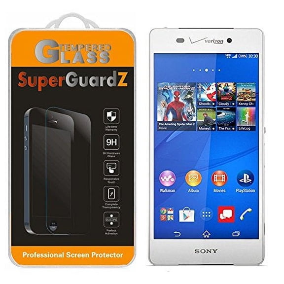 For Sony Xperia Z3v / Z3 V (Verizon) - SuperGuardZ Tempered Glass Screen Protector [Anti-Scratch, Anti-Bubble]   2 Stylus Pen