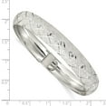 thumbnail image 3 of White Sterling Silver bracelet Bangle Diamond-cut 11 mm, 3 of 3