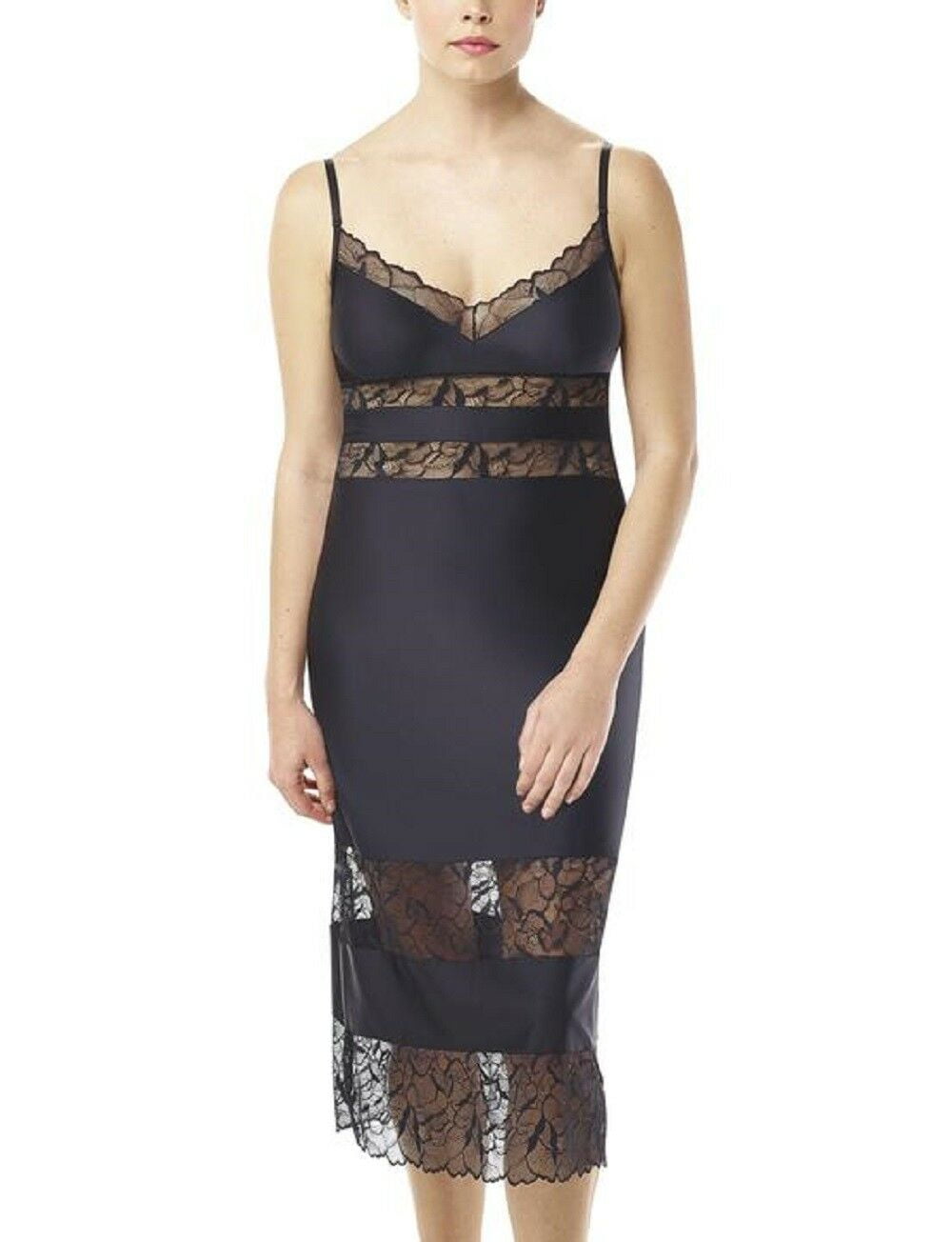 lace midi slip dress