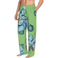 thumbnail image 2 of Bingfone Motorcycle Riding Dinosaur Mens All Over Print Sleep Pajama Pants-Large, 2 of 9