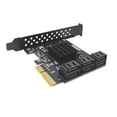 thumbnail image 1 of PCIe Carte SATA 6 Ports, 6Gbps SATA3.0 Carte d'Extension PCIe pour ASMedia ASM1166 Master, 1 of 1
