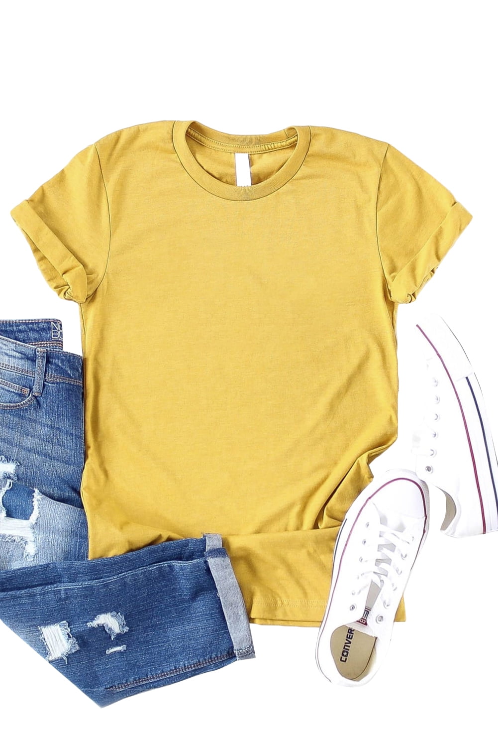 yellow t shirt women's walmart