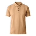thumbnail image 5 of DayScoop Plus Size T-Shirt for Men Solid Color T Shirt Summer Short Sleeve Casual Fashion Style Striped Breathable Mesh Seamless Half Sleeved Oversize Tops, 5 of 6
