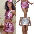 thumbnail image 2 of Huhudde Stylish Metallic Skirt for Women Bodycon Design Women's Clubwear Skirt Short Dress Suitable for Various Occasion, 2 of 19