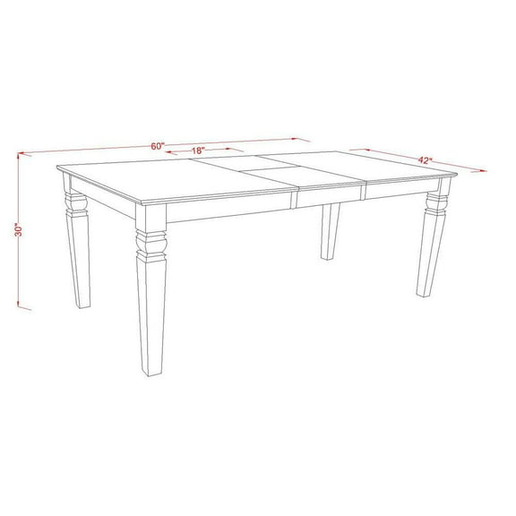 East West Furniture 5 Piece Dining Table Set