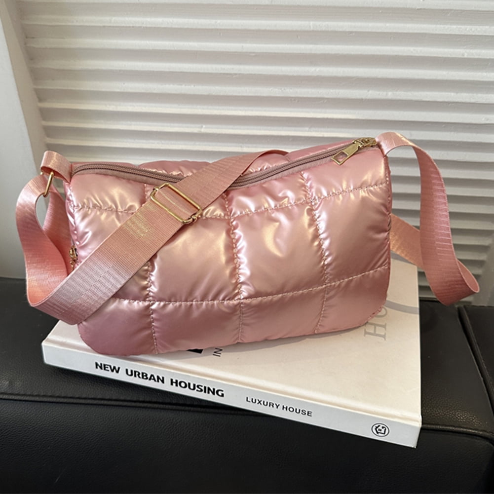 Women Shoulder Bag Casual Nylon Quilted Padded Crossbody Cloud Bag