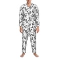 thumbnail image 3 of Sikiie Retro Rooster Mens Pajama Set, Soft Warm Long Sleeve Sleepwear, Cozy Button-Down Pjs for Men-Large, 3 of 7
