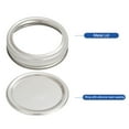 thumbnail image 3 of Carevas Stainless steel cover,Mouth 70mm Jar Split Type Leak Bands Mouth 70mm Leak Proof Metal 70mm Jar Split Type Leak Proof Mason Jar Lids 48PCS Lids Bands Jar Split Type Metal Mason Jar IUPPA ZIEM, 3 of 6