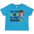 thumbnail image 3 of Inktastic Yes, This is My First Rodeo Cowgirl in Hat and Boots Girls Toddler T-Shirt, 3 of 5