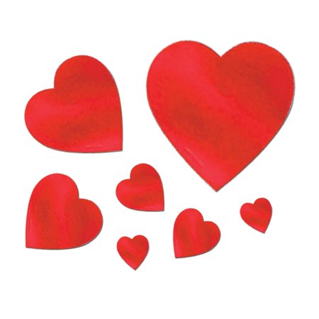 Club Pack of 960 Red Foil Heart Cutout Valentine ...
