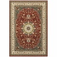 thumbnail image 1 of homeroots home decor 388316 9' x 12' Red Ivory Machine Woven Oriental Indoor Area Rug, 1 of 1