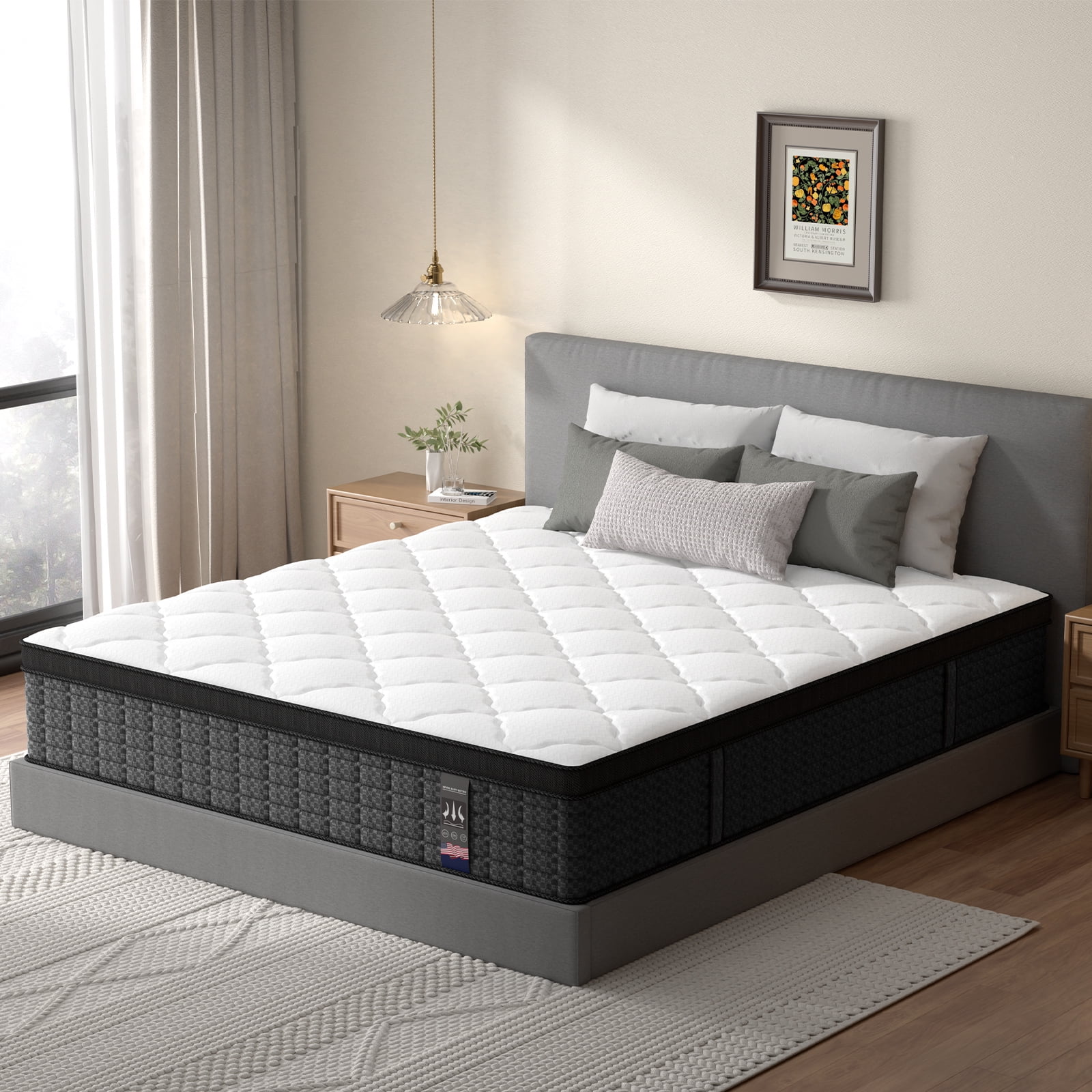 JYYA88BB 14-inch Full Size Gel Memory Foam Hybrid Mattress, CertiPUR-US Certified, (Box)
