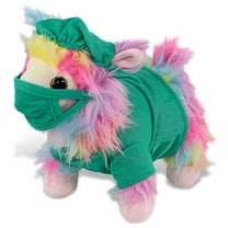DolliBu Rainbow Llama Doctor Plush Toy - Super Soft Llama Doctor Stuffed Animal Dress Up with Cute Scrub Uniform and Cap Outfit - Fluffy Doctor Toy Plush Gift- 10 Inches