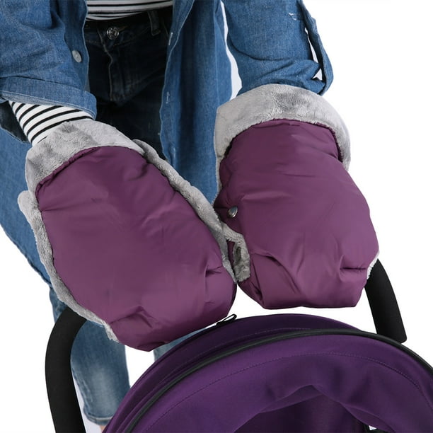 Gants De Poussette D'hiver Imperméables épais Chauds Gants Doux Pour  Chariots D'extérieur Violet 